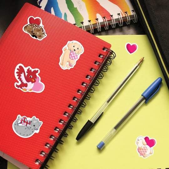 Beistle Valentine's Day Sticker Sheets, 3 Packs of 4